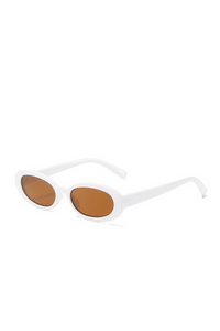 Oval Hip-Hop Retro Small-Frame Sunglasses