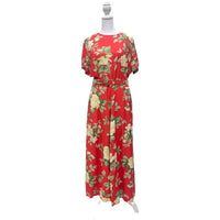 Vintage Red Floral Carol Anderson Dress