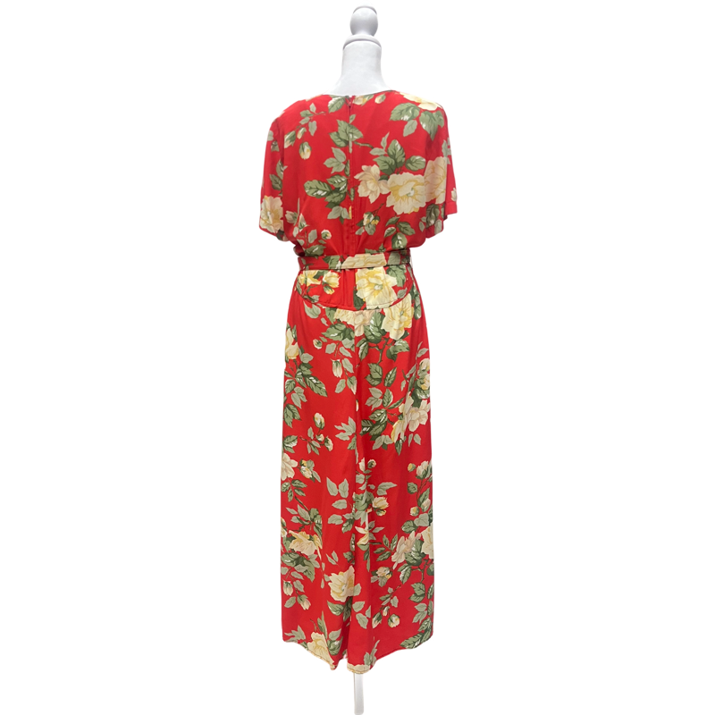 Vintage Red Floral Carol Anderson Dress