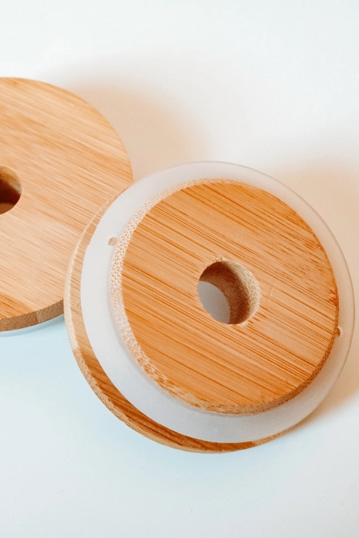 Bamboo Lid For Glass Beer Cans