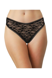 High Leg Daisy Lace Cheeky with Picot Trim