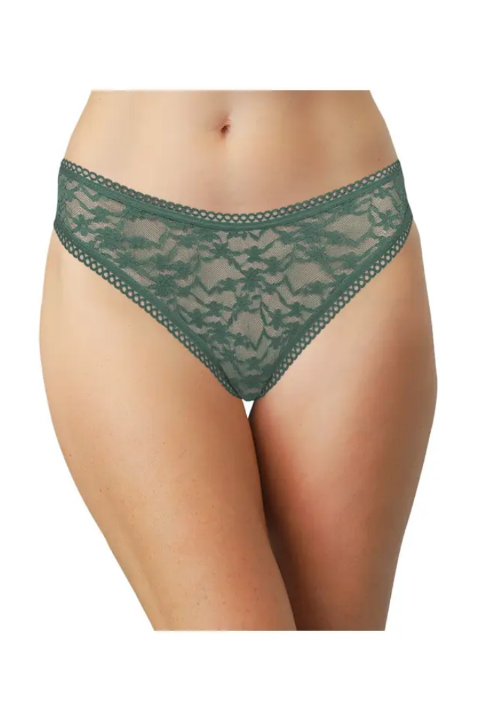 High Leg Daisy Lace Cheeky with Picot Trim