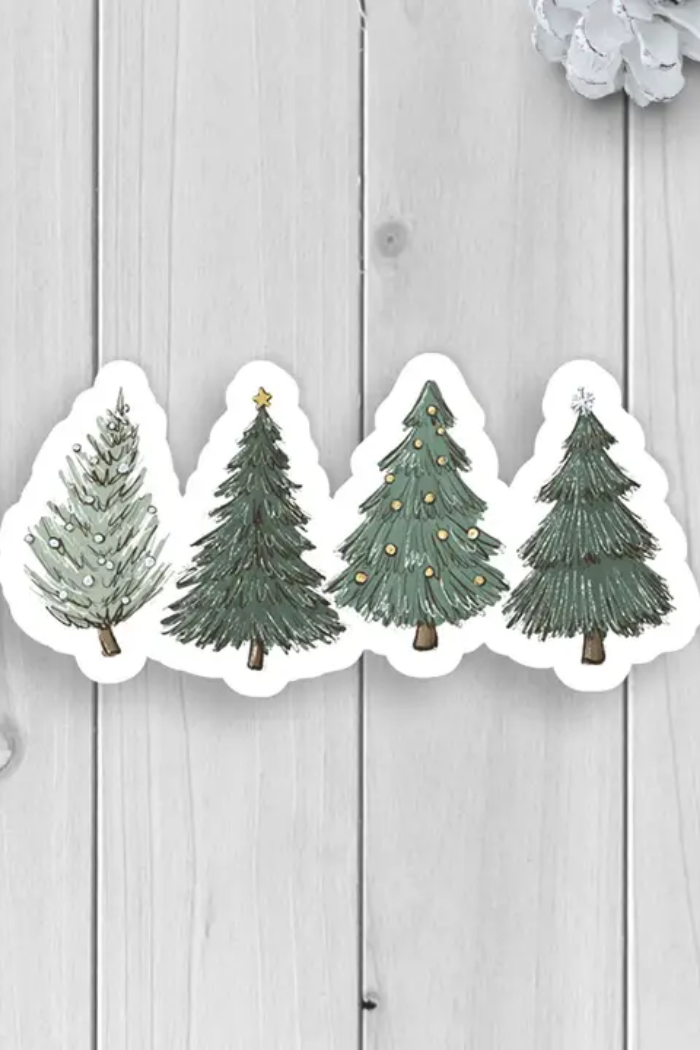 Christmas Trees Vinyl Sticker