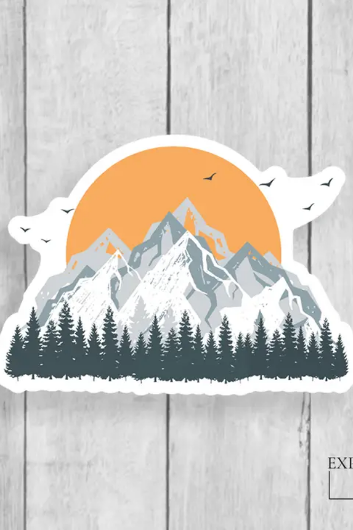 Mountains Vinyl Sticker