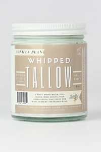 Vanilla Whipped Tallow, All Natural Grass Fed Beef Tallow Moisturizer