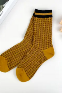 Thickened Cashmere Rhombus Warm Socks