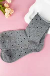 Rolled Edge Polka Dot Socks