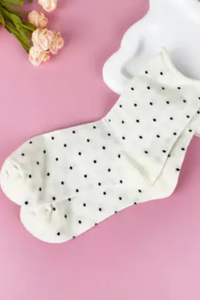 Rolled Edge Polka Dot Socks