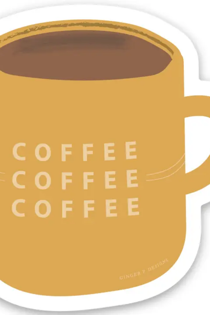 Mini Coffee Mug Vinyl Sticker