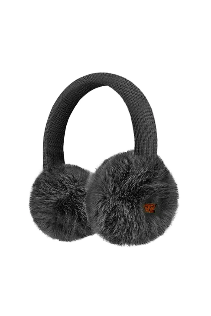 C.C. Faux Mink Fur Knitted Earmuff