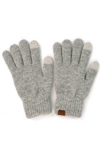 C.C. Heather Knit Plain Gloves