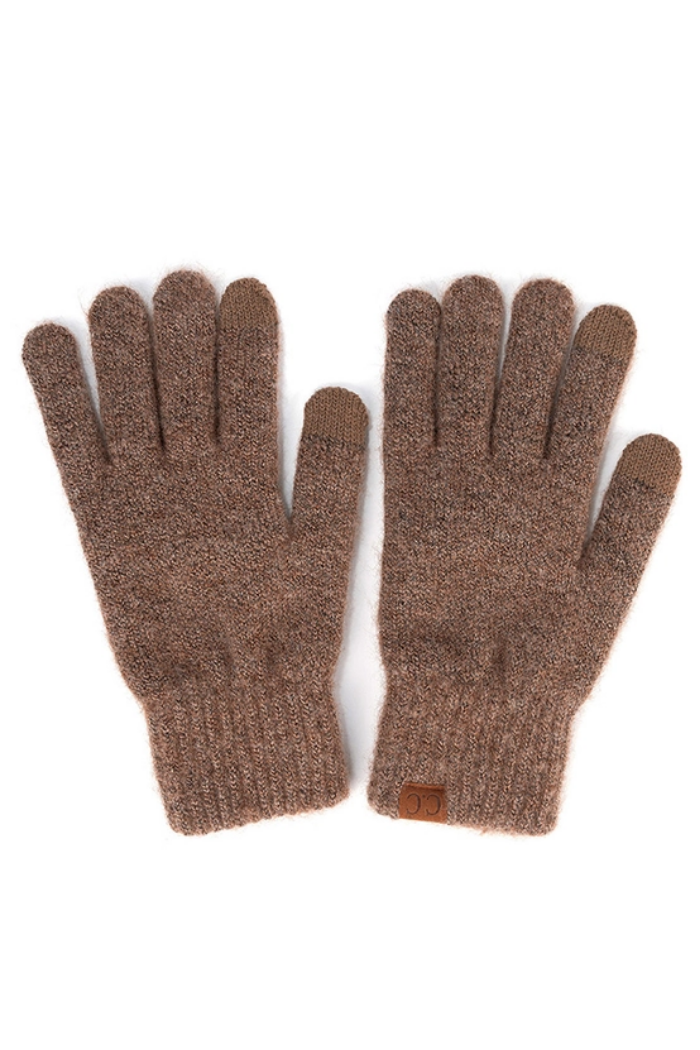 C.C. Heather Knit Plain Gloves