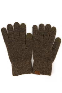 C.C. Heather Knit Plain Gloves