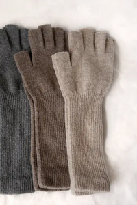 Long fingerless Wool Gloves