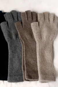 Long fingerless Wool Gloves